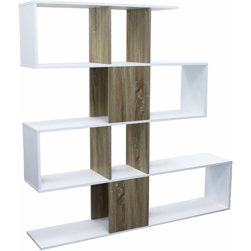 Libreria a 10 ripiani in nobilitato bilaminato Linea Elegance - White