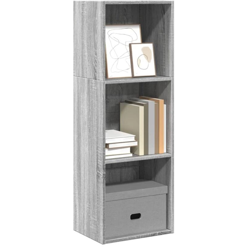 Libreria Grigio Sonoma 40x30x114 cm in Legno Multistrato Vidaxl