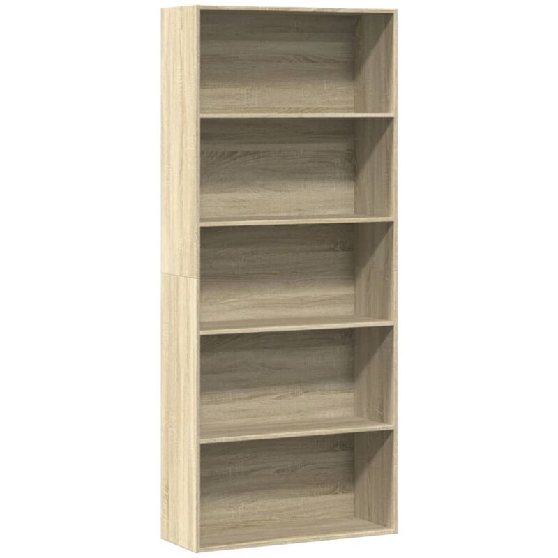 Libreria Rovere Sonoma 80x30x189 cm in Legno Multistrato - Vidaxl