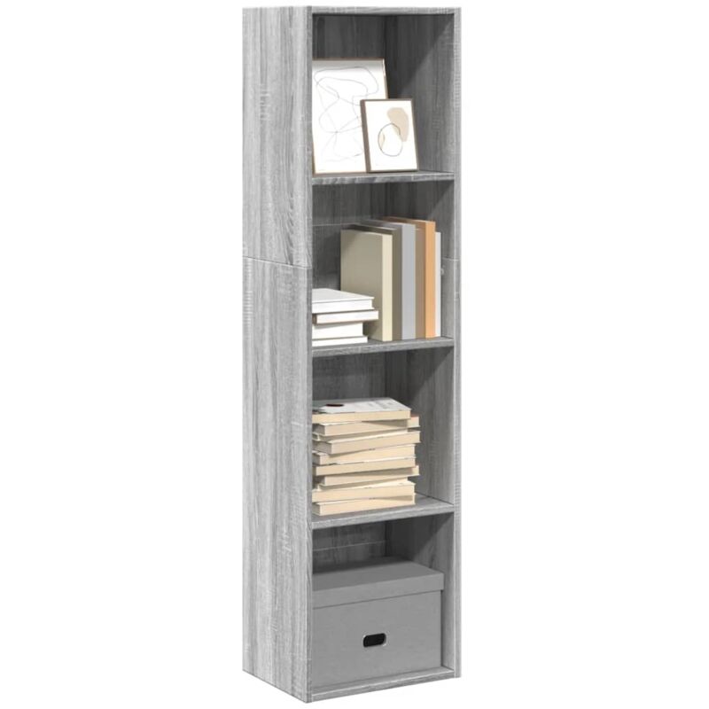 Libreria Grigio Sonoma 40x30x152 cm in Legno Multistrato - Vidaxl