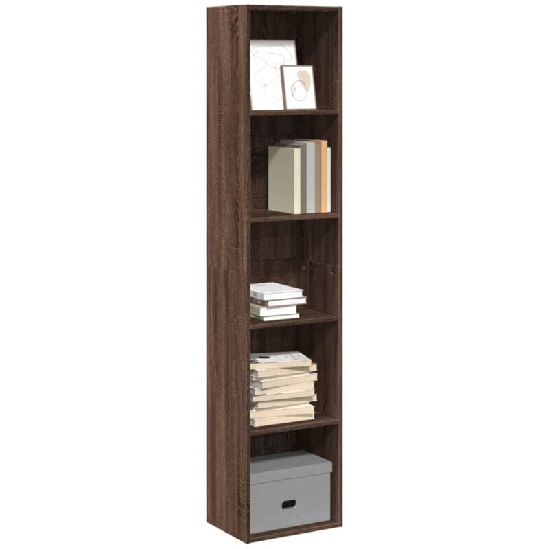 Libreria Rovere Marrone 40x30x189 cm in Legno Multistrato - Vidaxl