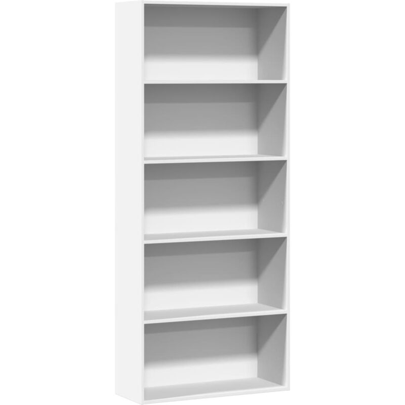 Libreria Bianca 80x30x189 cm in Legno Multistrato - Vidaxl