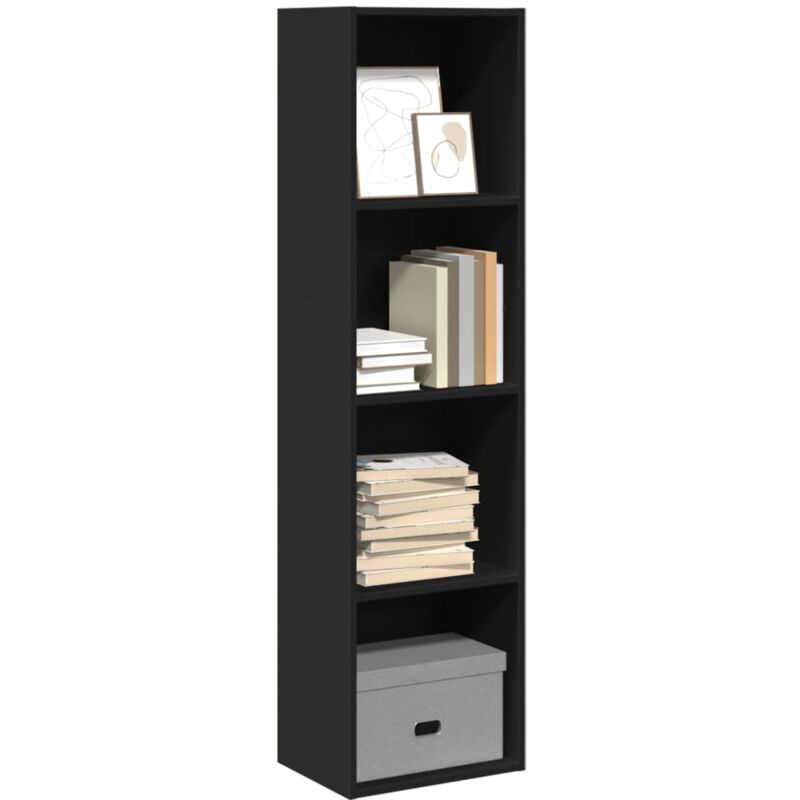 Libreria Nera 40x30x152 cm in Legno Multistrato - Vidaxl