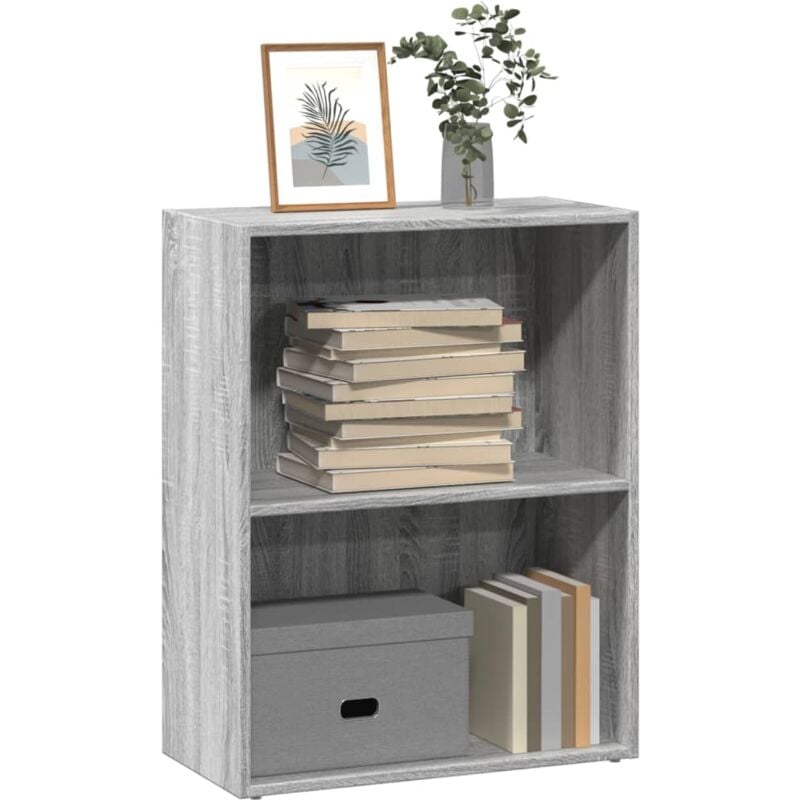 vidaXL Libreria Grigio Sonoma 60x30x77 cm in Legno Multistrato