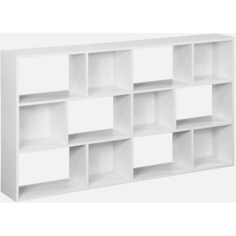 Libreria a 3 livelli con 12 scomparti