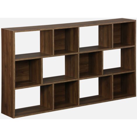 Libreria a 3 livelli con 12 scomparti