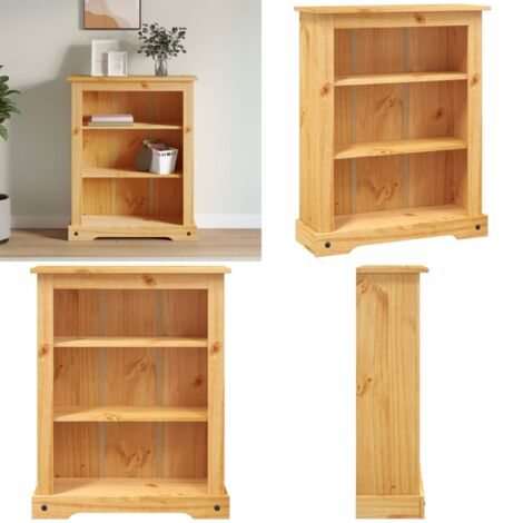 Libreria a 3 Ripiani Pino Messicano Corona Range 80x29x100 cm - Libreria a 3 ripiani - Libreria in pino