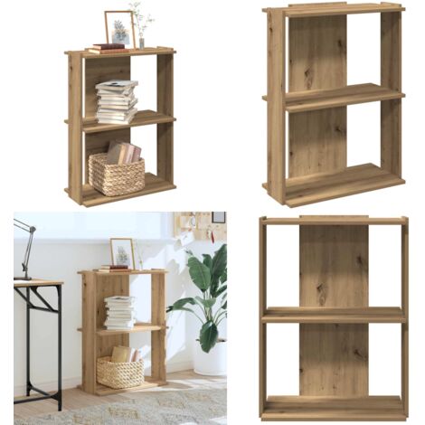 Libreria a 3 Ripiani Rovere 60x30x80 cm Legno Multistrato - Libreria in legno - Libreria con ripiani