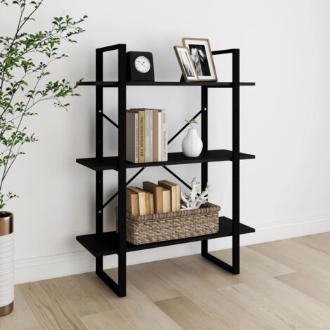 LEYAOYAO Libreria a 3 ripiani a forma di cubo, moderna libreria con gambe,  in legno, stile retrò, scaffale organizer autoportante, libreria aperta