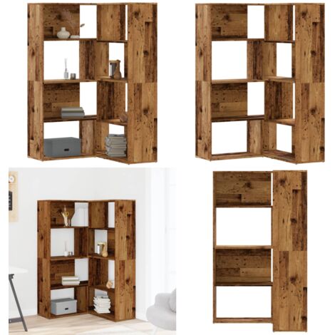 Libreria a 4 Ripiani Legno Vecchio 85x85x140 cm in Truciolare - Libreria a 4 ripiani - Libreria in truciolato