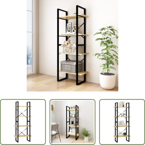 Libreria a 4 ripiani -  Libreria a 4 Ripiani 60x30x140 cm in Legno Massello di Pino
