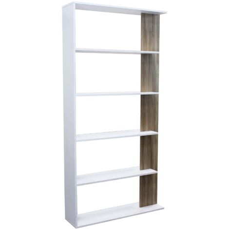 Libreria a 5 ripiani in nobilitato bilaminato Linea Elegance - Black