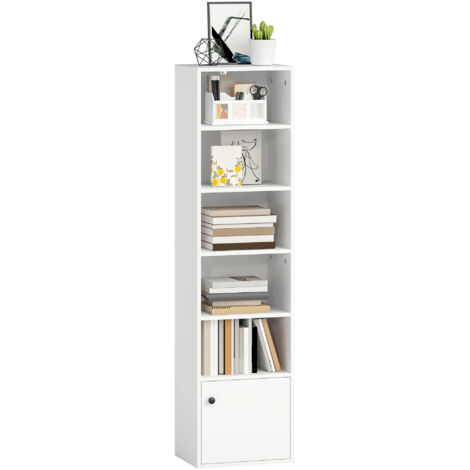 Libreria a 6 ripiani alta 156 cm - Bianca