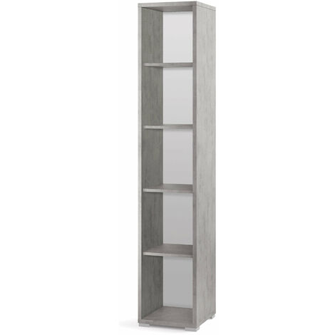 Libreria a Giorno 39x199x41 cm Cemento