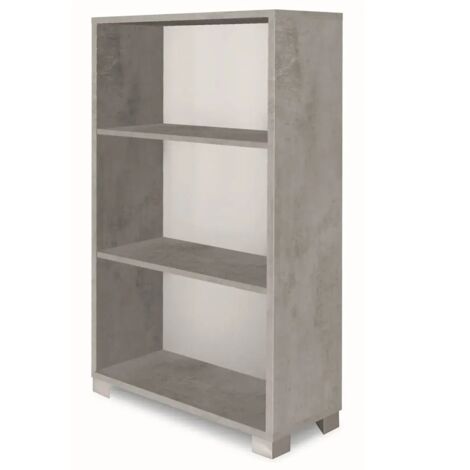 Libreria a Giorno 70x29x118 cm Cemento Ripiani Regolabili