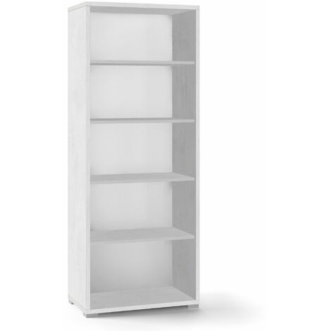 Libreria a Giorno 71x182x41 cm Ossido Bianco