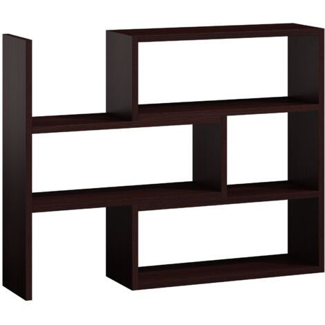 LIBRERIA A PARETE IRIS WENGE CON MENSOLE