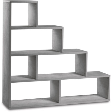 Libreria a Scala 4 Ripiani 150x144x38 cm Cemento