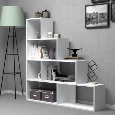 Libreria a scala Alis 145x145 cm colore bianco