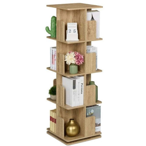 Libreria ad angolo con aspetto legno