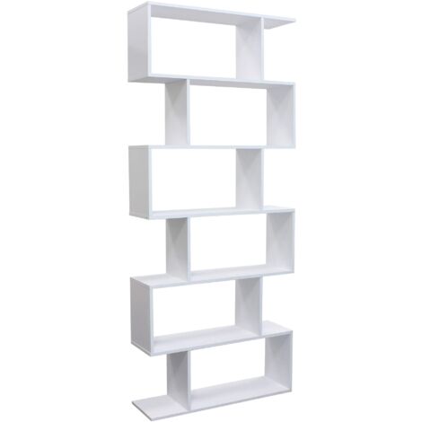 LIBRERIA ALANA NERA E NATURALE 6 RIPIANI CM.80X23.5X190.5