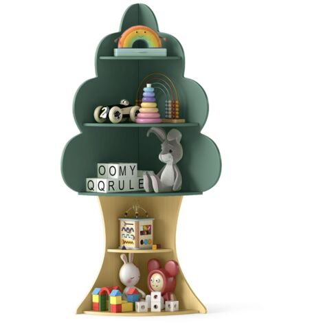 Libreria albero bambini sistema anti-ribaltamento angolare salvaspazio sala giochi asilo Verde