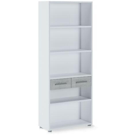 Libreria alta in part. legno finitura Larice cm. H.201 x L.80 x P.35,5