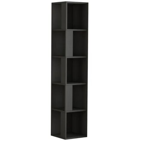 Libreria angolare Piano antracite 5 ripiani 31,4x31,4x158,9