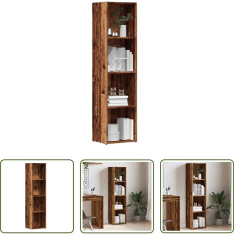 Libreria antica - Libreria Legno Antico 36x30x143 cm in Legno Multistrato