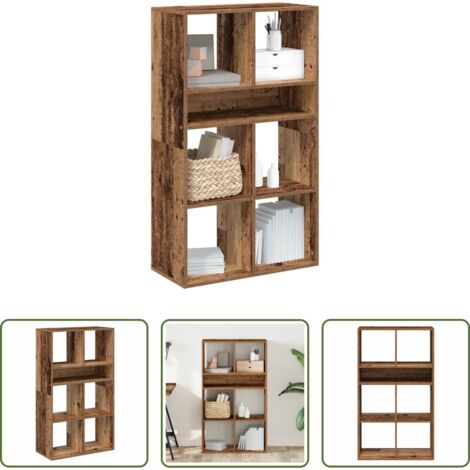 Libreria antica -  Libreria Legno Antico 66x31x112 cm in Legno Multistrato