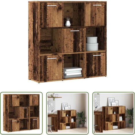 Libreria antica -  Libreria Legno Antico 90x28x90 cm in Legno Multistrato