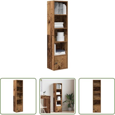 Libreria antica -  Libreria Legno Vecchio 31x24x127 cm in Legno Multistrato