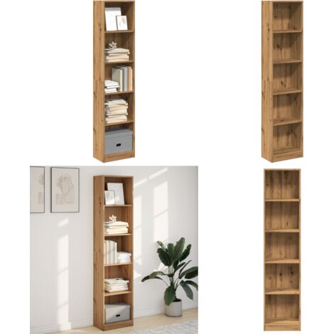 Libreria Artigianale Rovere 40x24x176 cm Legno ingegnerizzato - Libreria rovere - Libreria in legno ingegnerizzato