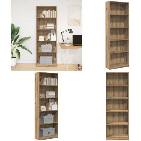 Librería Artisan Roble 60x24x176 cm Madera de ingeniería - Estantería de madera sintética - Almacenamiento en casa