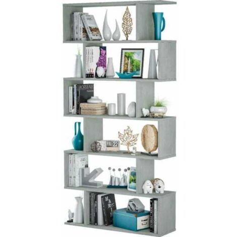 LIBRERIA AURA 80X25XH192CM CEMENTO