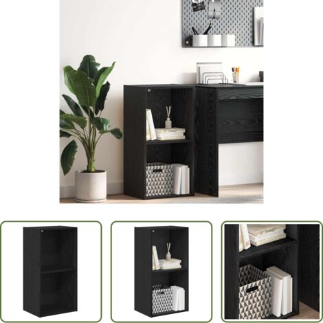 Libreria autoportante -  Libreria Rovere Nero 40 x 30 x 77 cm Legno multistrato