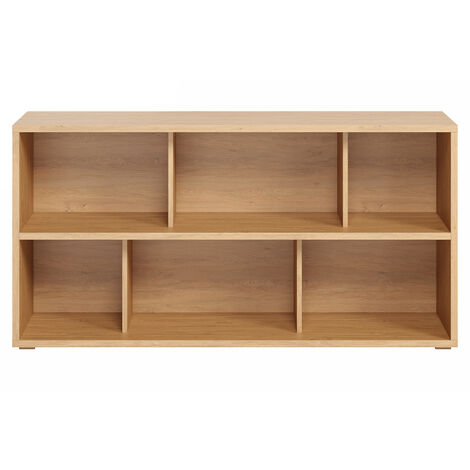 Onlywood Libreria Scaffale in Legno OLIV - 74 x 35 x 180 h cm con Ante -  Bianco e Rovere - Onlywood