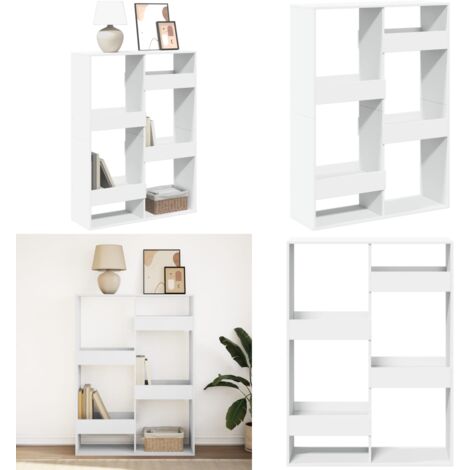 Libreria Bianca 100x33x135 cm in Legno Multistrato - Libreria bianca - Libreria multistrato