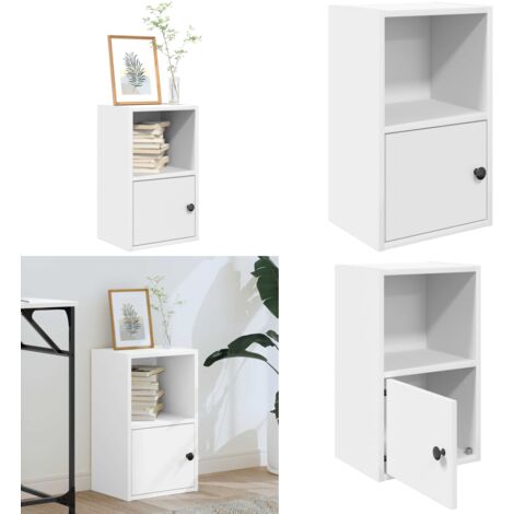 Libreria Bianca 31x24x52 cm in Legno Multistrato - Libreria bianca - Armadio per libri