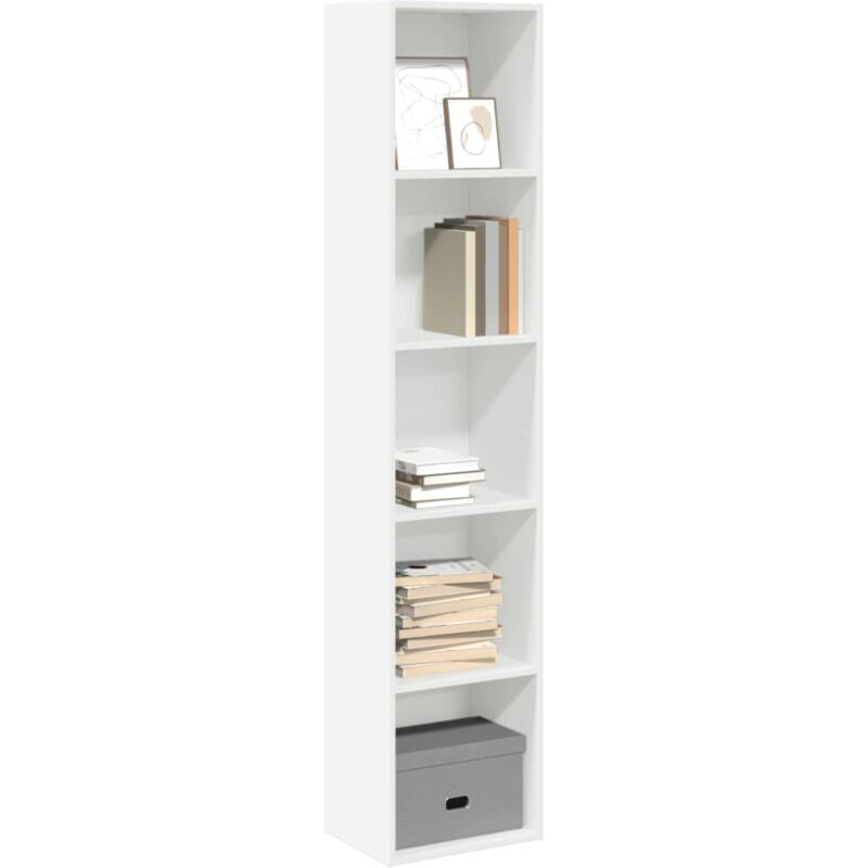 Libreria Bianca 40x30x189 cm in Legno Multistrato