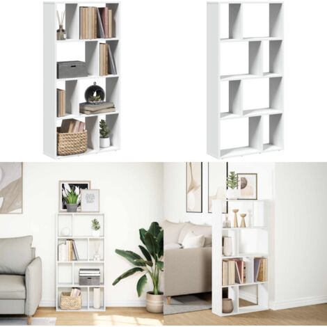 Libreria Bianca 60x20x120,5 cm in Legno Massello - Archiviazione - Design moderno