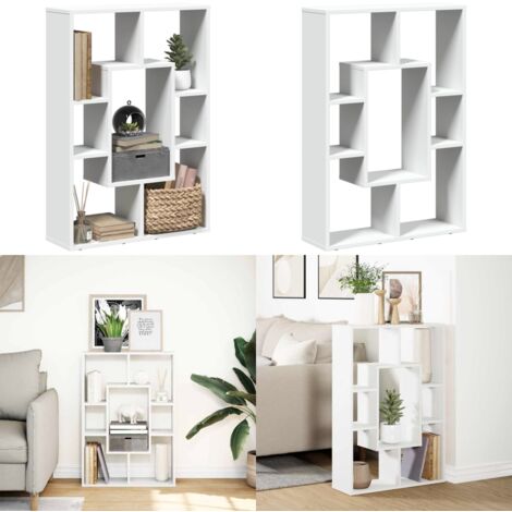 Libreria Bianca 63x20x90 cm in Legno Massello - Libreria moderna - Archiviazione
