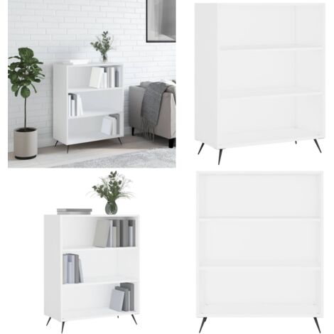Libreria Bianca 69,5x32,5x90 cm in Legno Multistrato - Libreria moderna - Libreria bianca