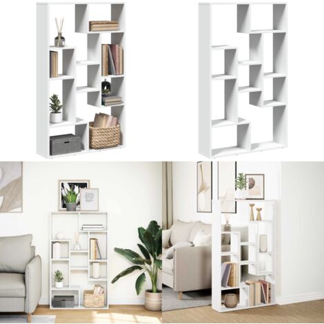 Libreria Bianca 72x20x120,5 cm in Truciolato - Libreria moderna - Libreria bianca