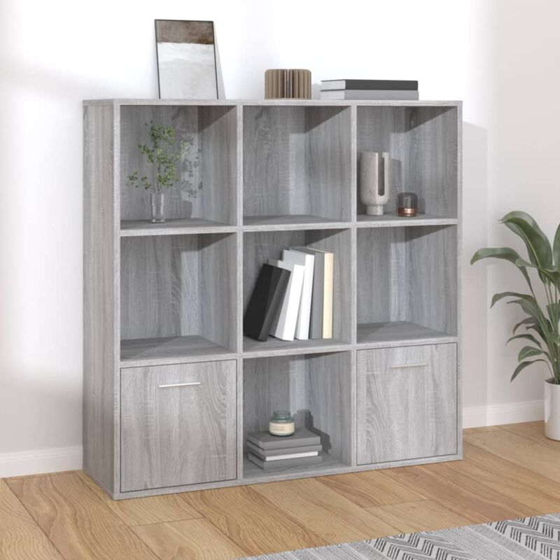 Libreria Grigio Sonoma 98x30x98 cm - Vidaxl