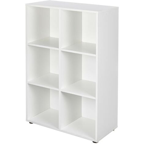 Libreria CUBO 29.5x39.5x72.8cm 2 compartimenti bianco