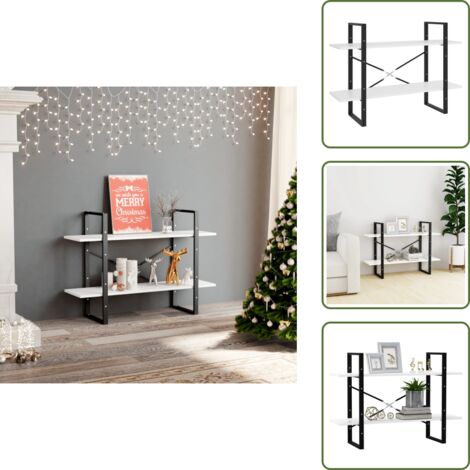 Libreria bianca - vidaXL Libreria a 2 Ripiani Bianca 100x30x70 cm in Legno Multistrato - Libreria in legno multistrato
