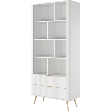 Libreria: Bianco, 88,2 x 38 x 193,8 cm