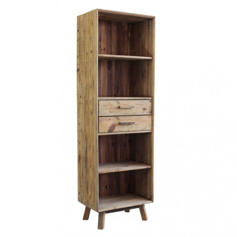 Libreria Collin 60x40x190 h cm in Pino riciclato Marrone