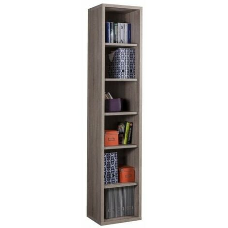 Il numero 1 del risparmio-LIBRERIA JUSTIN IN LEGNO DI PINO RICICLATO 2  CASSETTI,3 RIPIANI 60 X 40 X 160 CM